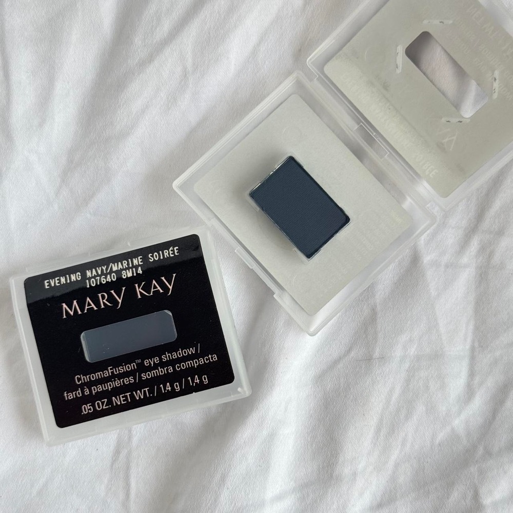 Mary Kay Evening Navy Chromafusion Eyeshadow Set of 2 Matte Blue 107640 NEW